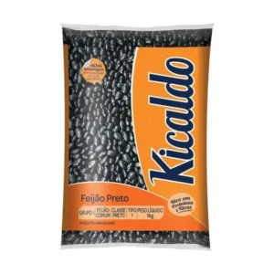 Feijão Preto Kicaldo 1kg - Fardo com 10 Unidades