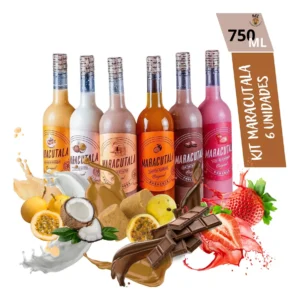 Maracutala Fruit Drinks - Licores Finos - Kit Com 6 Sabores.